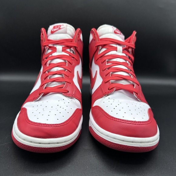 Size 11 - Nike Dunk High University Red White Men\'s Sneakers DD1399-106 Retro